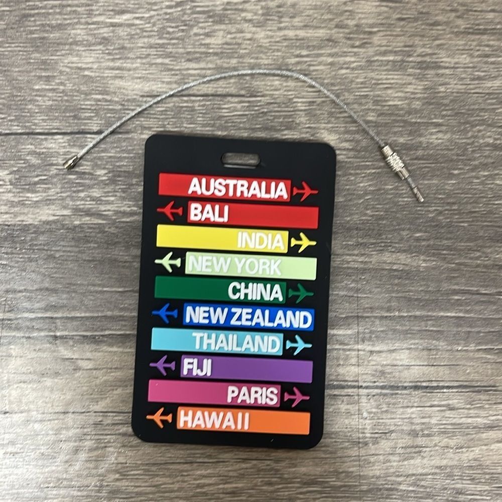 ✈️ Colorful Destination Luggage Tag‎ | Travel Aesthetic Bag ID